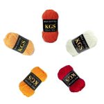 KGS 100% Milk Cotton Yarn Wool | 100 gm | Medium 4 Ply | Crocheting and Knitting