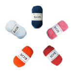 KGS 100% Milk Cotton Yarn Wool | 25 gm Yarn | Medium 4 Ply | Crocheting and Knitting